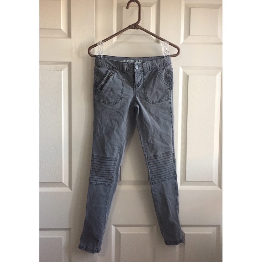 Mossimo Supply Co Gray Moto Jeans